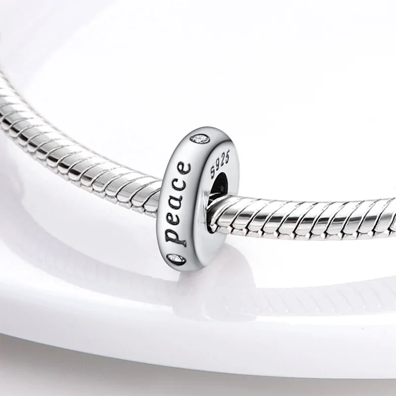 Charm-Abstandsperlen aus 925er-Sterlingsilber, rund, farbig, Zirkon, geeignet für Pan-Original-Armband, exquisiter DIY-Party-Schmuck – Detail 14