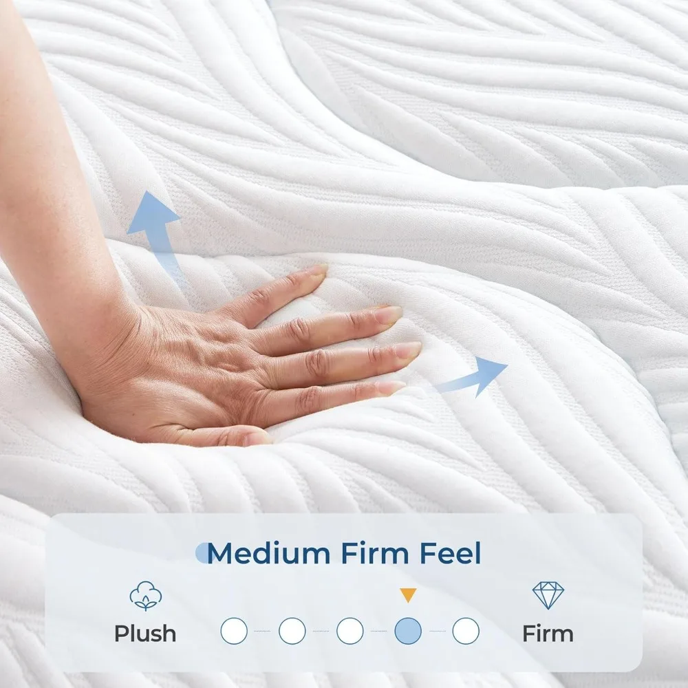 12-inch mixed large box mattress, memory sponge and independent bagged spring, medium hardness mattress 4