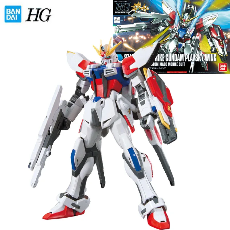 Bandai Genuine Gundam Hgbf Series Model Garage Kit 1/144 Anime Figure Star Build Strike Gundam Plavsky Wing Boy Action Toy