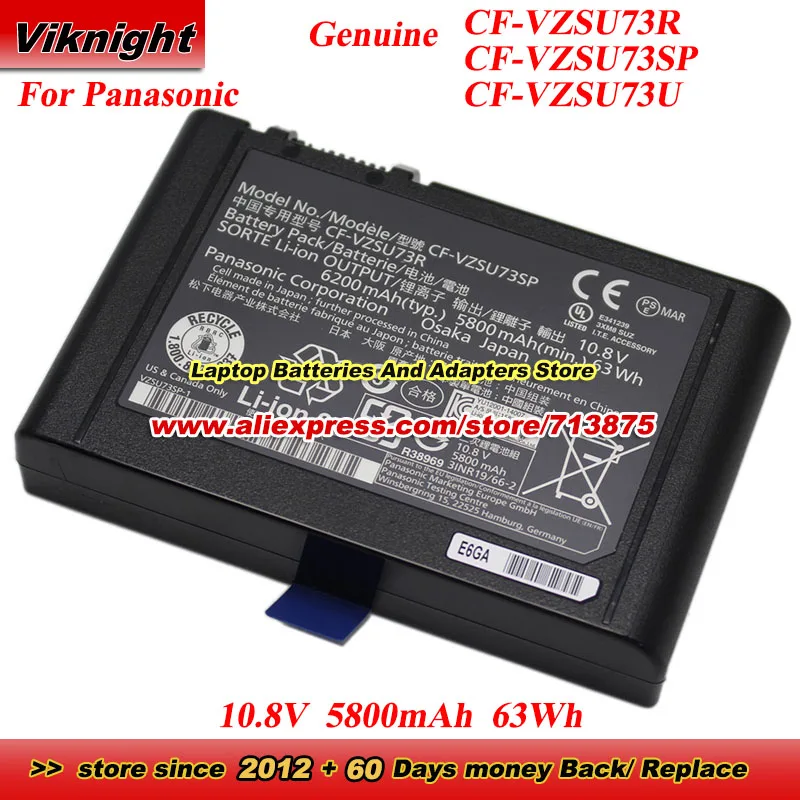 Genuine CF-VZSU73U Battery CF-VZSU73R CF-VZSU73SP 63Wh for