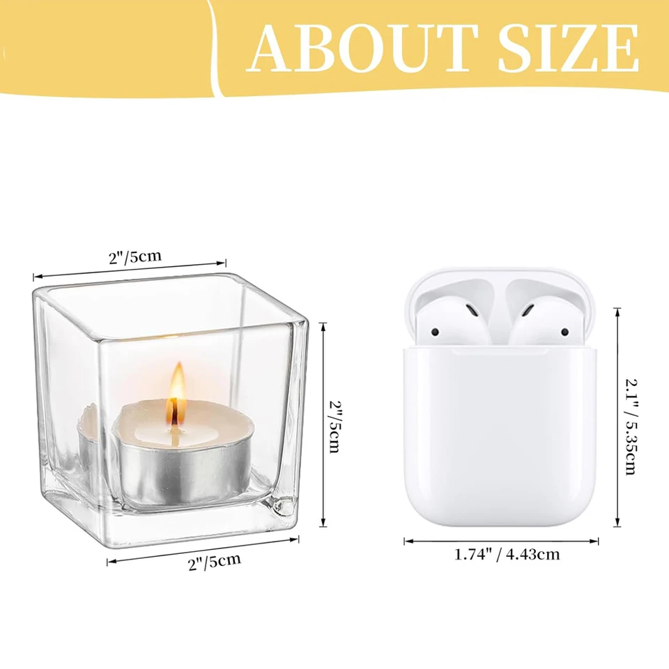 PATIKIL 4 Pezzi Portacandele in Vetro per Tea Light, Portacandele in Vetro per Tea Lights, Portacandele in Vetro per Centrotavola Decorazione Matrimonio Cena Festa, Rosso