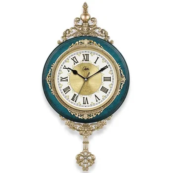 European Retro Pendulum Wall Clock – Elegant Decor 1