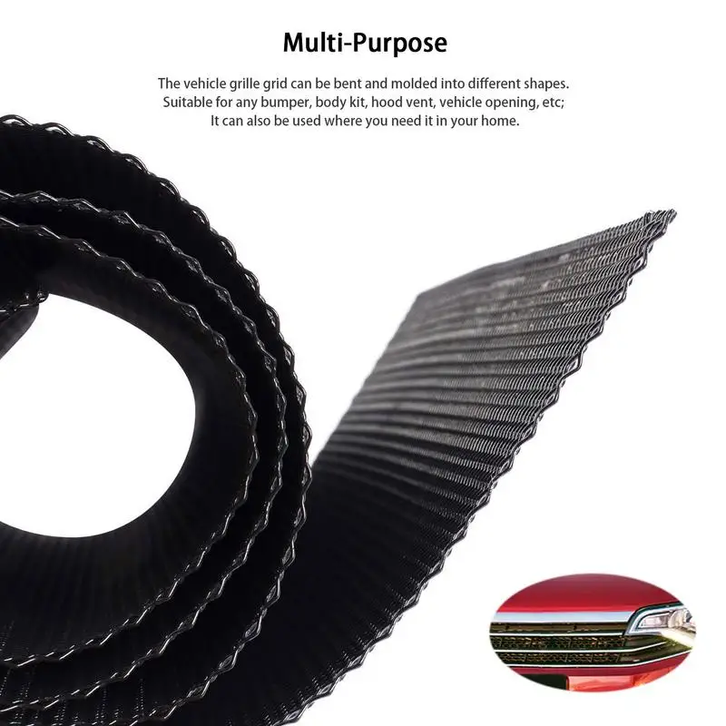 100x33cm Car Racing Grille Mesh Vent Car Tuning Grill Aluminum Automotive Grille Insert Bumper Vehicle Body Protective Tool car exterior accessories car grill mesh
