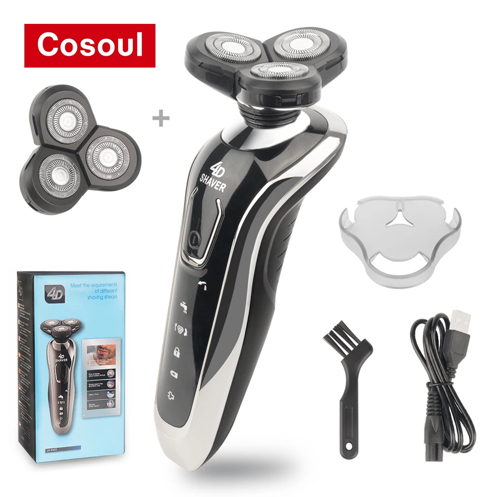 Shaver for Men Electric Shaver Powerful Beard Shaving Machine Rechargeable Waterproof Rotary Shaver Electric Razor Electric Shaver Electrical Rotary Shaver Cordless Shaver