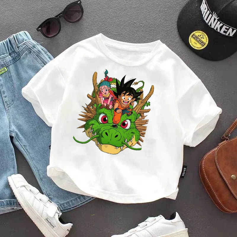 Dragon Ball Baby Clothes Son Goku Kids Summer Cotton T Shirt Anime