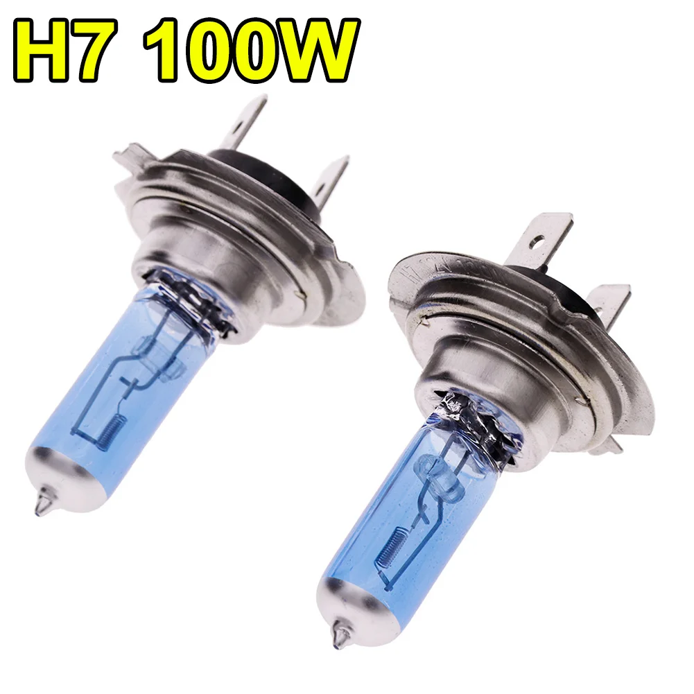 Dual Pack Ultra-Bright Xenon Halogen LED Car Headlight Bulbs – White 6000K 100W