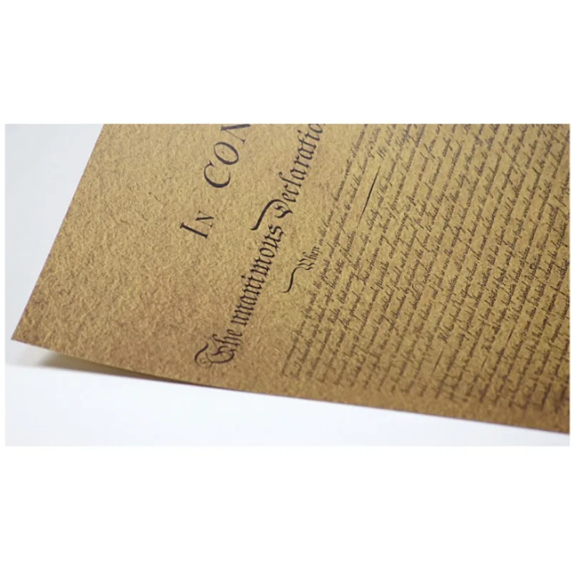 1sheets American Declaration of Independence Vintage Kraft Paper Poster Indoor Cafe Decoration 360x515mm