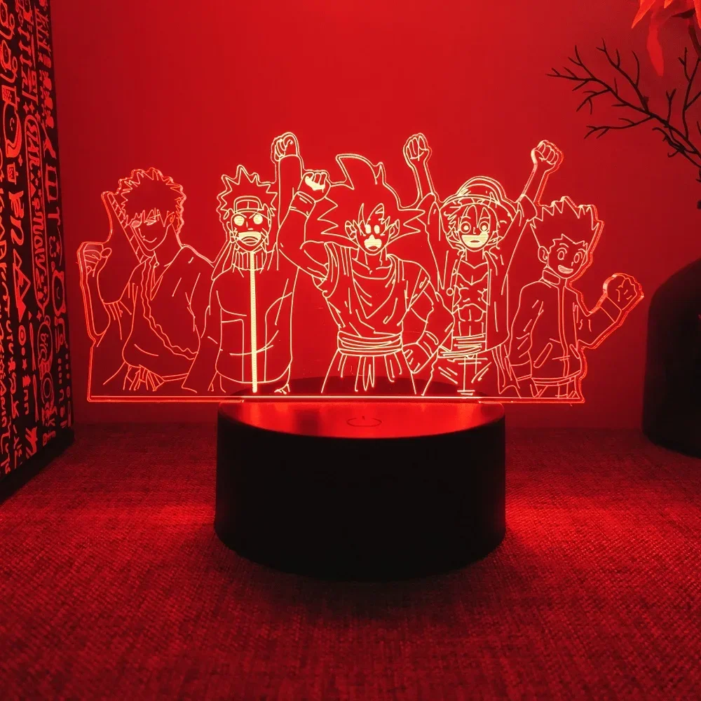 Description Picture 6 of item3D Hot toys One Piece Night Lights 7 and 16 Color Changing Decorative Lights with Remote Control, Great Gift for Boys and Girls!