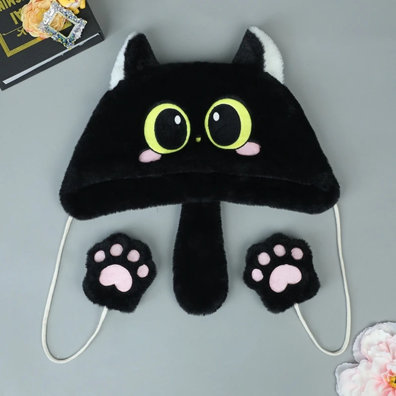 

Furry Kitten Hats Headdress Photo Props DIY Handmade Headwear Photo Props Accessories Angel Kitten Paw