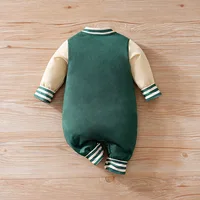 Newborn Baby Baseball Clothes 0 3 6 9 12 Months green Boston Long Sleeve Footies Toddler Boy Clothes Kids Jumpsuit Pyjama Bebe 2