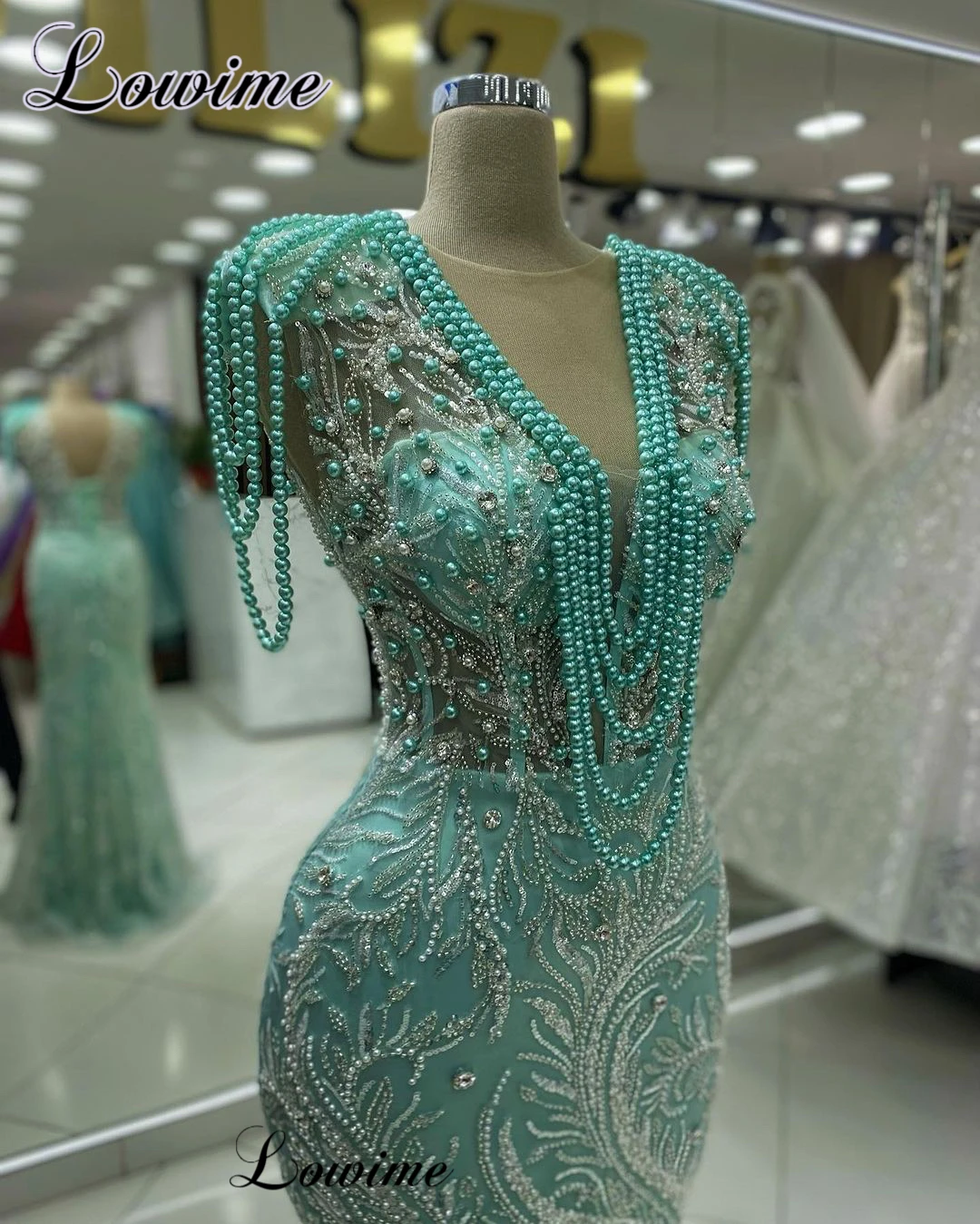 Mint Green Cocktail Dresses Mermaid Sleeveless Celebrity Dresses Prom Party