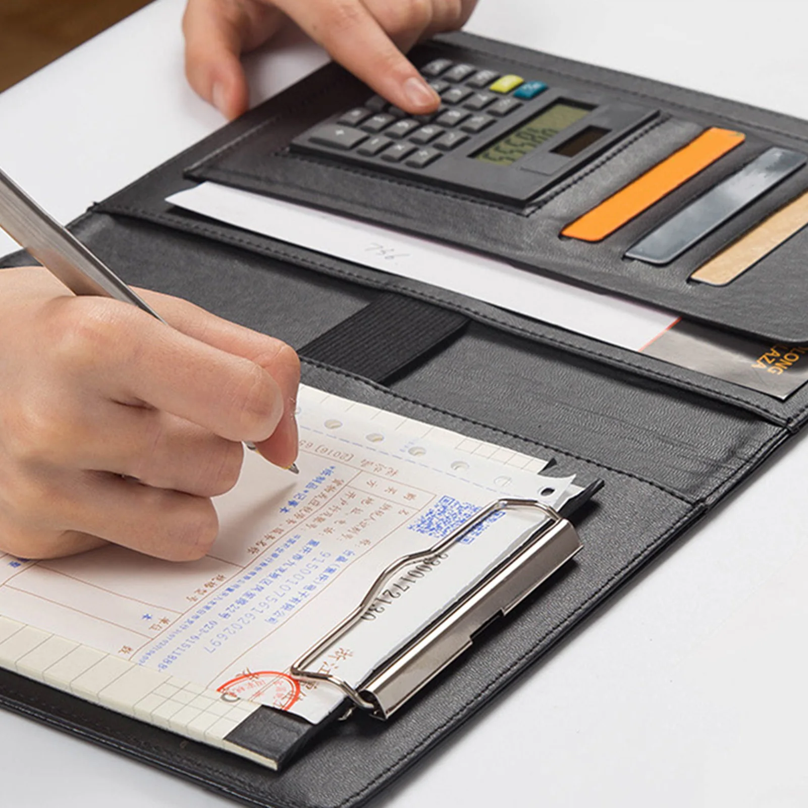 

A5 Document Portfolio Folder Storage Business Conference Folder with Calculator File Folder Document Case Organizer