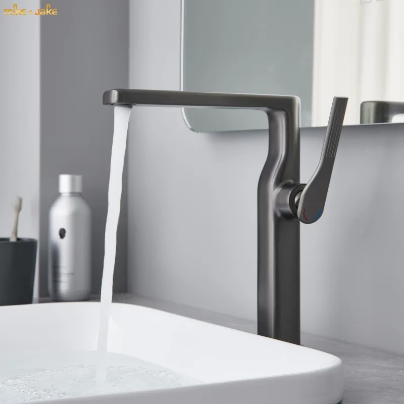 

gunmetal tall basin stand faucet fashion bathroom faucet tap Bathroom deck faucet mixer single handle hot and cold basin mixer