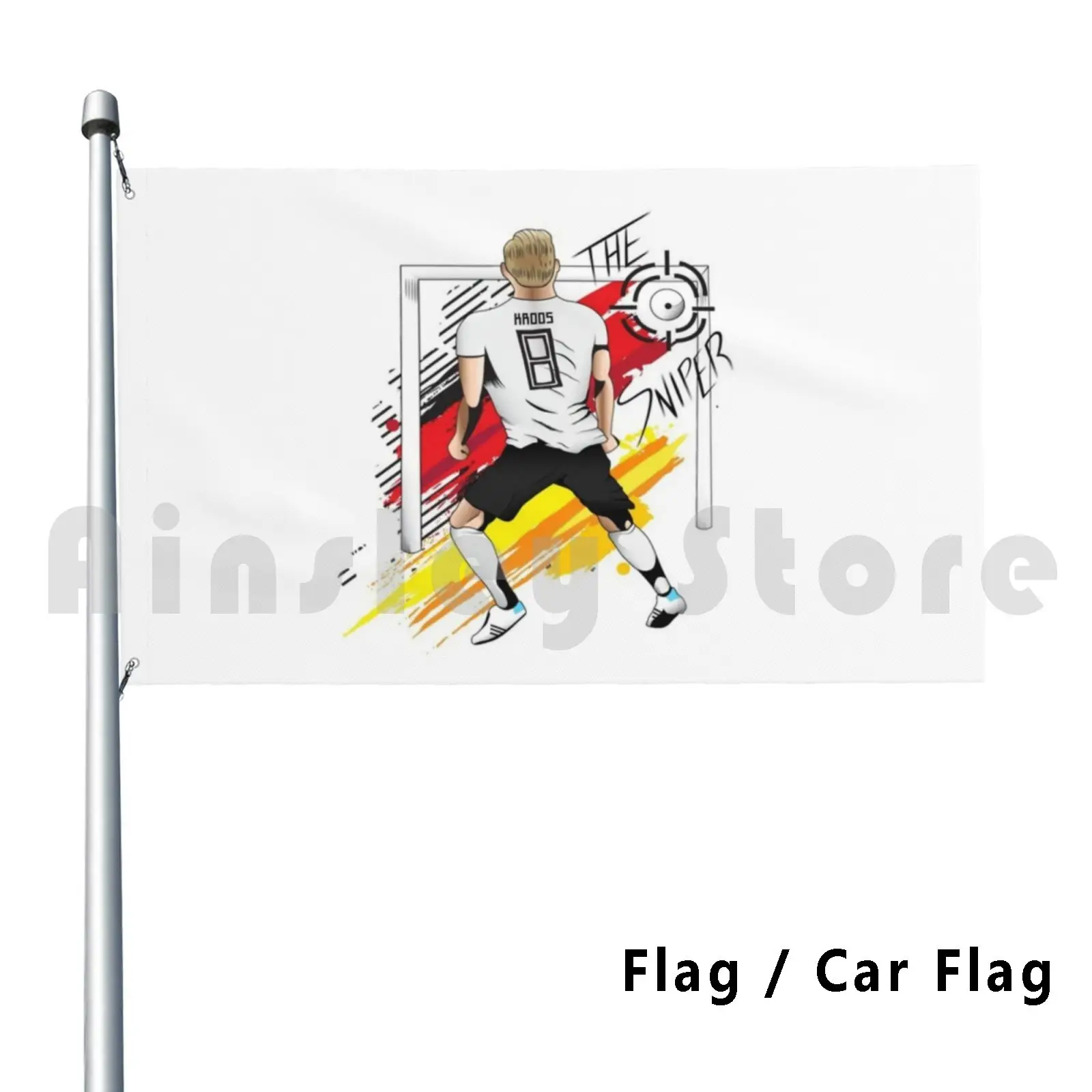 The Sniper Outdoor Decor Flag Car Flag Obiettivo Freekick Copa Del Mundo Mundial Toni Alemania Germania Deportes