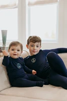Ensemble pyjama en coton modal AS SS2026, vêtements de mode pour enfants, vêtements assortis pour la famille, vêtements décontractés confortables pour garçons et filles 3
