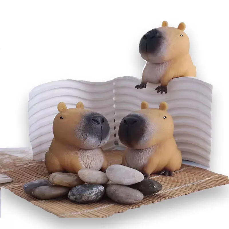 Kawaii Capybara Squeeze Toy Slow Rebound Toy Fidget Toys Handmade Silicone Stress Relief Squishy Toy Sensory Toys 2