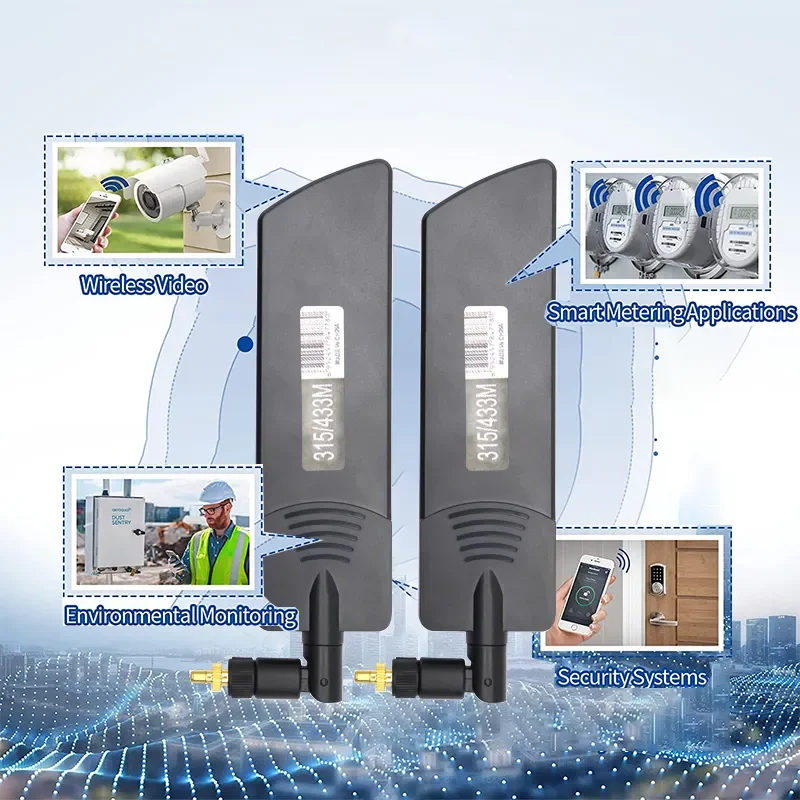 433Mhz 315Mhz Dual-frequency Omni WiFi Lora Router Antenna 20dbi SMA TS9 Indoor outdoor