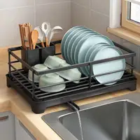 Dish Drainer Dish Drain Rack Tableware Storage Organizer Shelf With Drainboard Dish Storage Racks Towel Rack Kitchen Storage 1