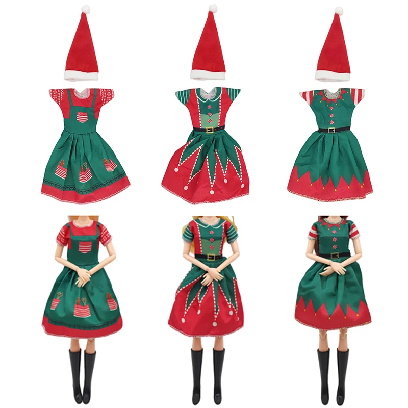 Set De Accesorios Para Muñeco Elfo De Navidad - Saco De Dormir, Albornoz, Delantal Y Gorro De Chef