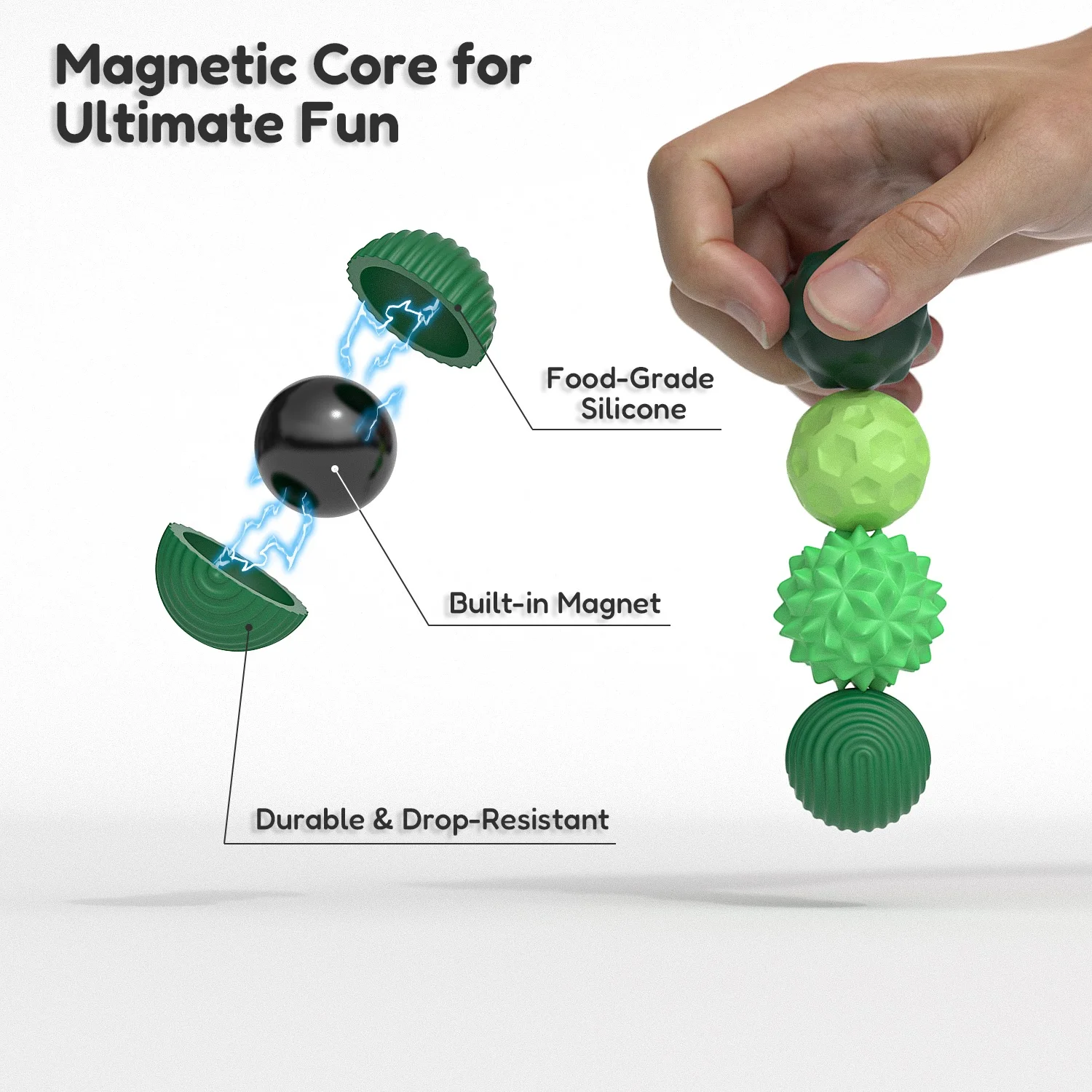 Magnetic Fidgeting Toy,EDC Anti Stress Relief Toys,Fidget Antistress Anxiety Sensory Toy Magnet balls for Adult Kids Autism ADHD
