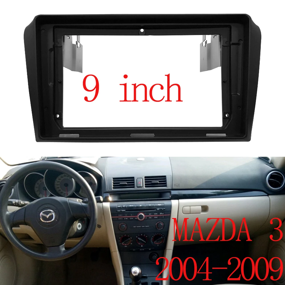

Автомобильный радиоприемник 9 дюймов, 2 Din, облицовка для 2004-2009 MAZDA 3 AXELA, комплект для установки стереопанели, приборной панели, рамка для GPS, DVD