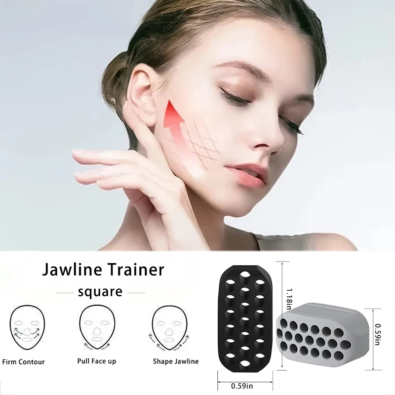 Jaw Trainer Face Exerciser，Jaw Exerciser for Jawline Shaper Facial Toner  Chin Exerciser，Masseter Muscle Trainer for jaw strengthener,Jaw Exerciser