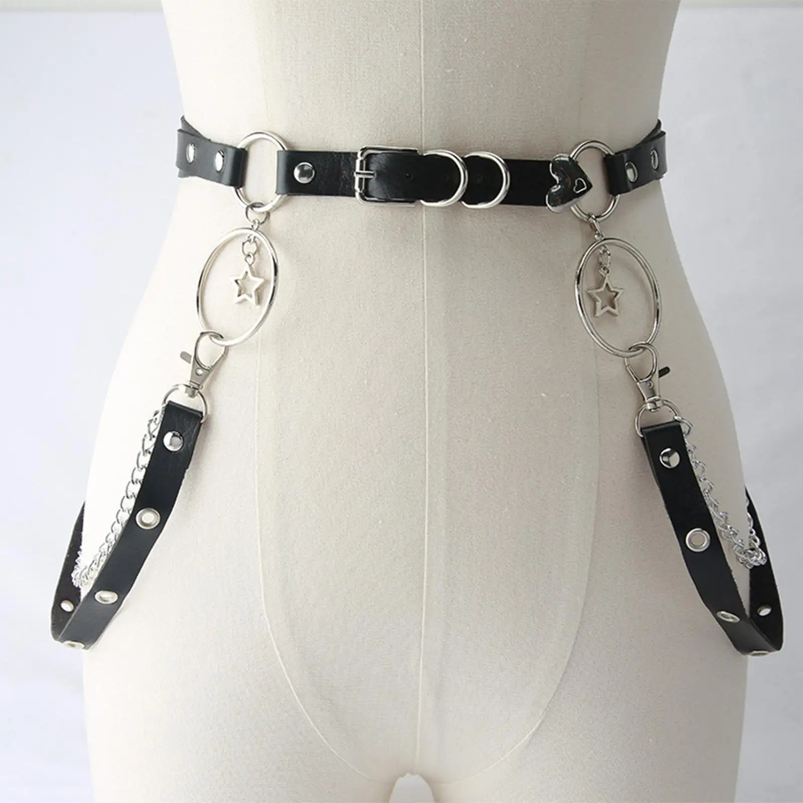 

Womens Waist Chain Belt Gothic Corset Dress Belt Straps Harness for Costume Party Rave