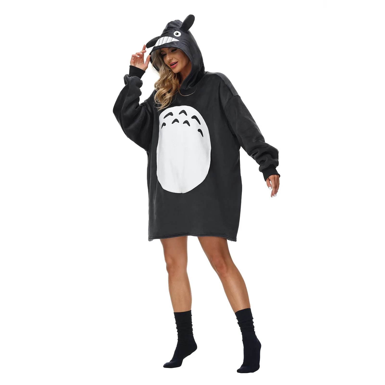 Totoro Sem Rosto Impresso 3D Mulheres para Homens Hoodies Natal Camisola  Engraçada/Camisola/Jaqueta Trajes Cosplay - AliExpress