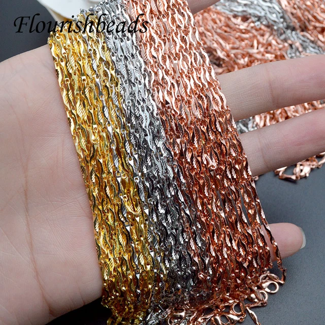 Gold Plated Jewelry Making Bracelet Chain  Real Gold Brass Chain Jewelry  Making - Jewelry Findings & Components - Aliexpress