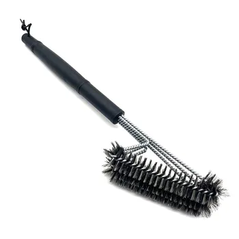 Barbecue Grill BBQ Brush Clean Tool Grill Accessories Stainless Steel Bristles Non-stick Cleaning Brushes Barbecue Accessories