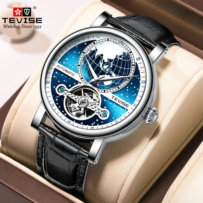 

Free Dropshipping Men Watches Automatic Mechanical Watch Hollow Luminous Skeleton Tourbillon Watch for Men Automatic Male Clock