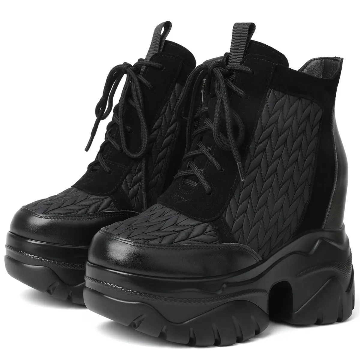Bella | Women’s High Platform Lace-Up Shoes with Rubber Sole