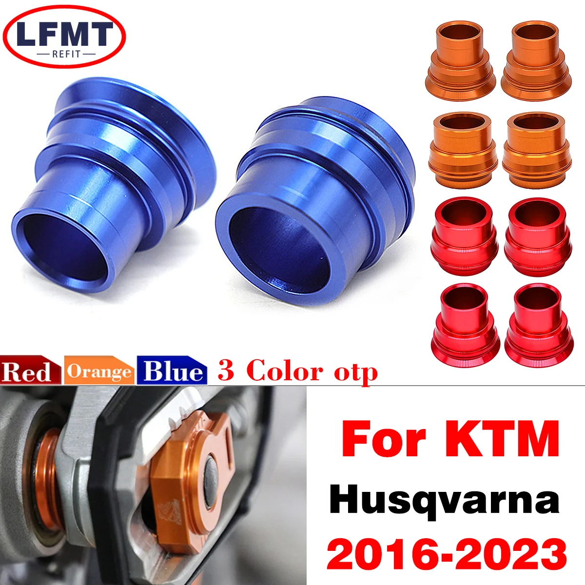 

Переднее и заднее колесо ступицы распорки для мотоцикла KTM SX SXF EXC EXCF EXCW XCF XCW 125-530 для Husqvarna FE FC FX TE TCTX 2003-2023