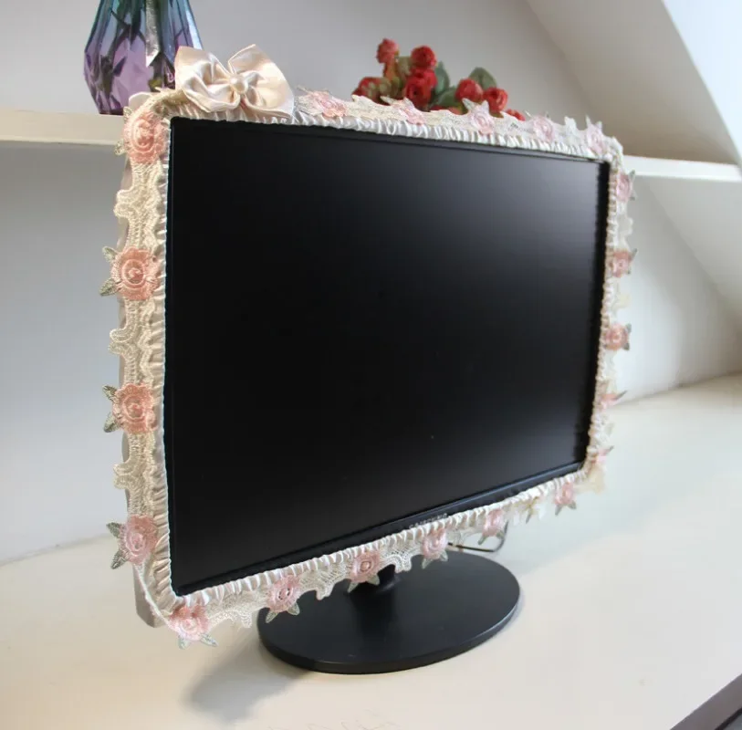 Soft Fabric Dust Cover for 17-30 Inch Monitors and TVs - Wall-Mounted & Desktop Protection