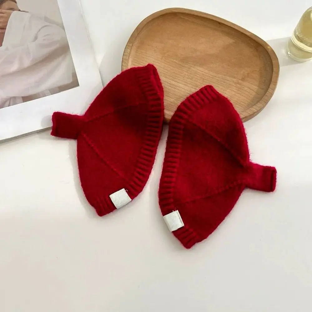 New Solid Color Half Finger Knitted Gloves Warm Thicken Half Gloves Fingerless Gloves Winter Autumn