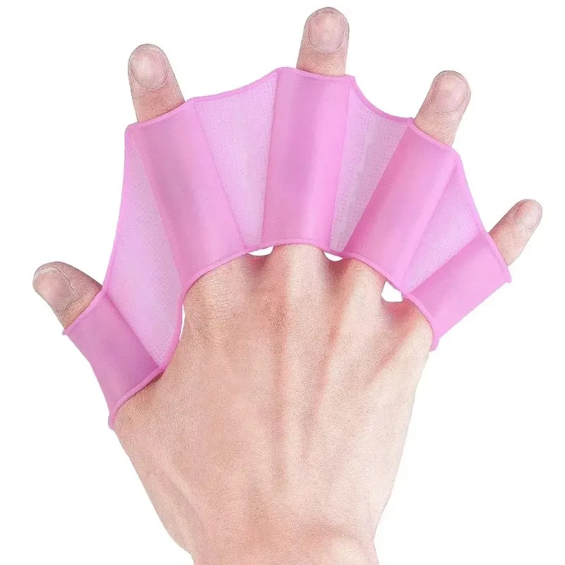 Enhanced Silicone Swimming Paddles - Professional Training Webbed Gloves