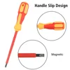 Magnetic Screwdriver Screwdriver Set Insulated Phillips Slotted Bits Electrician For Electrician Hand Tools Multifunctional 6