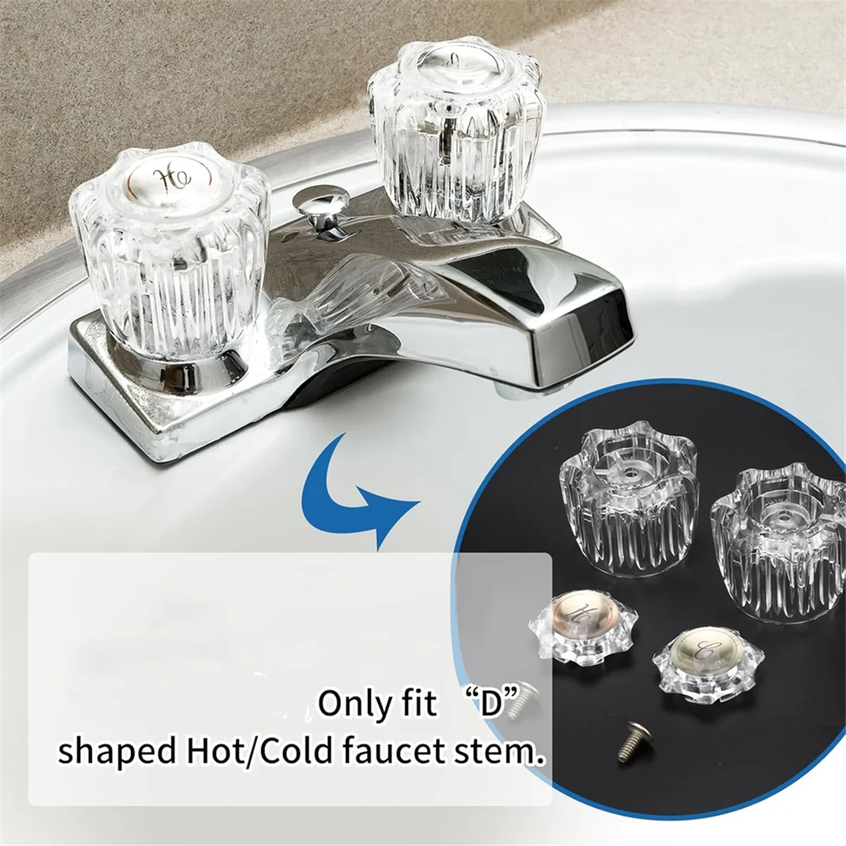 믿을 수 있는 욕실 수도꼭지 손잡이 교체, 욕조 수도꼭지는 Delta LDR Delex Peerless 용 1 쌍의 냉온수 2 손잡이를 처리합니다.