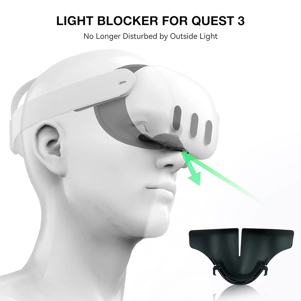 Silicone Nose Pad Cushion Breathable Anti-Leakage Protective Cushion Comfortable for Meta Quest 3 Headset Accessories