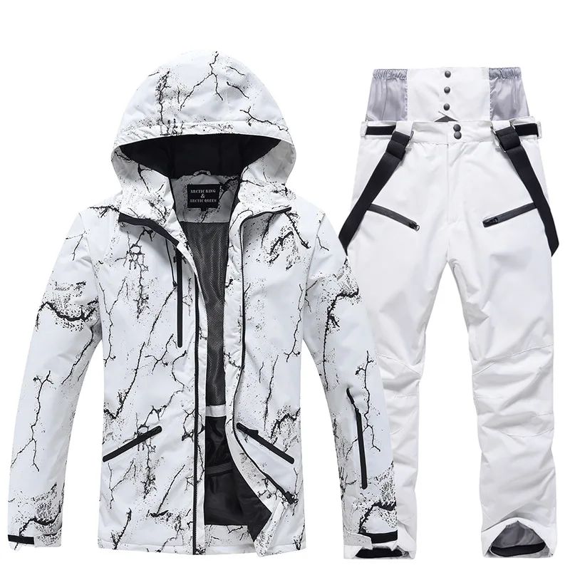 Men's and Women's Ski Suit Sets Waterproof Snow Costume Ski Jacket and Pant Set Outdoor Clothing Snowboarding