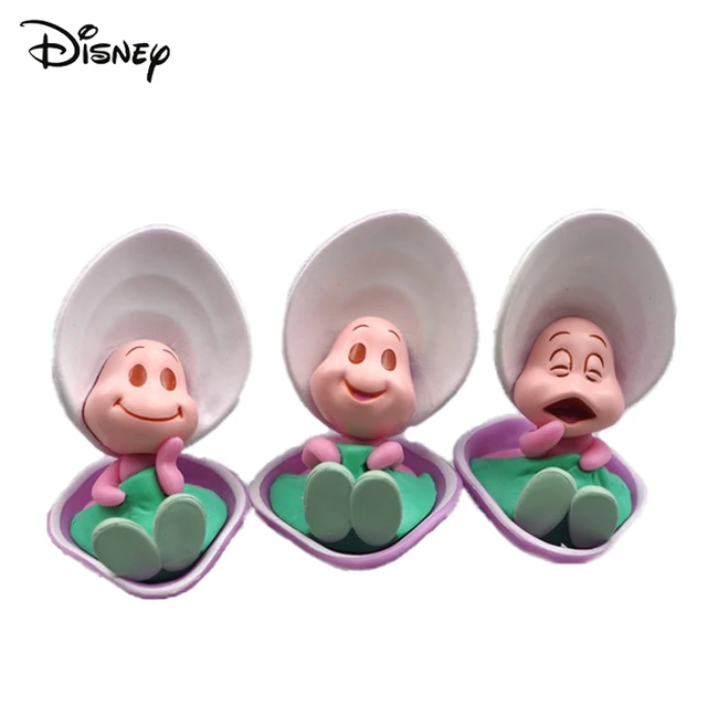 3Pcs/Set Disney Alice in Wonderland Young Oyster Baby Action Figures Dolls  Toys Kawaii Disney Alice Curious Oyster Anime Figures