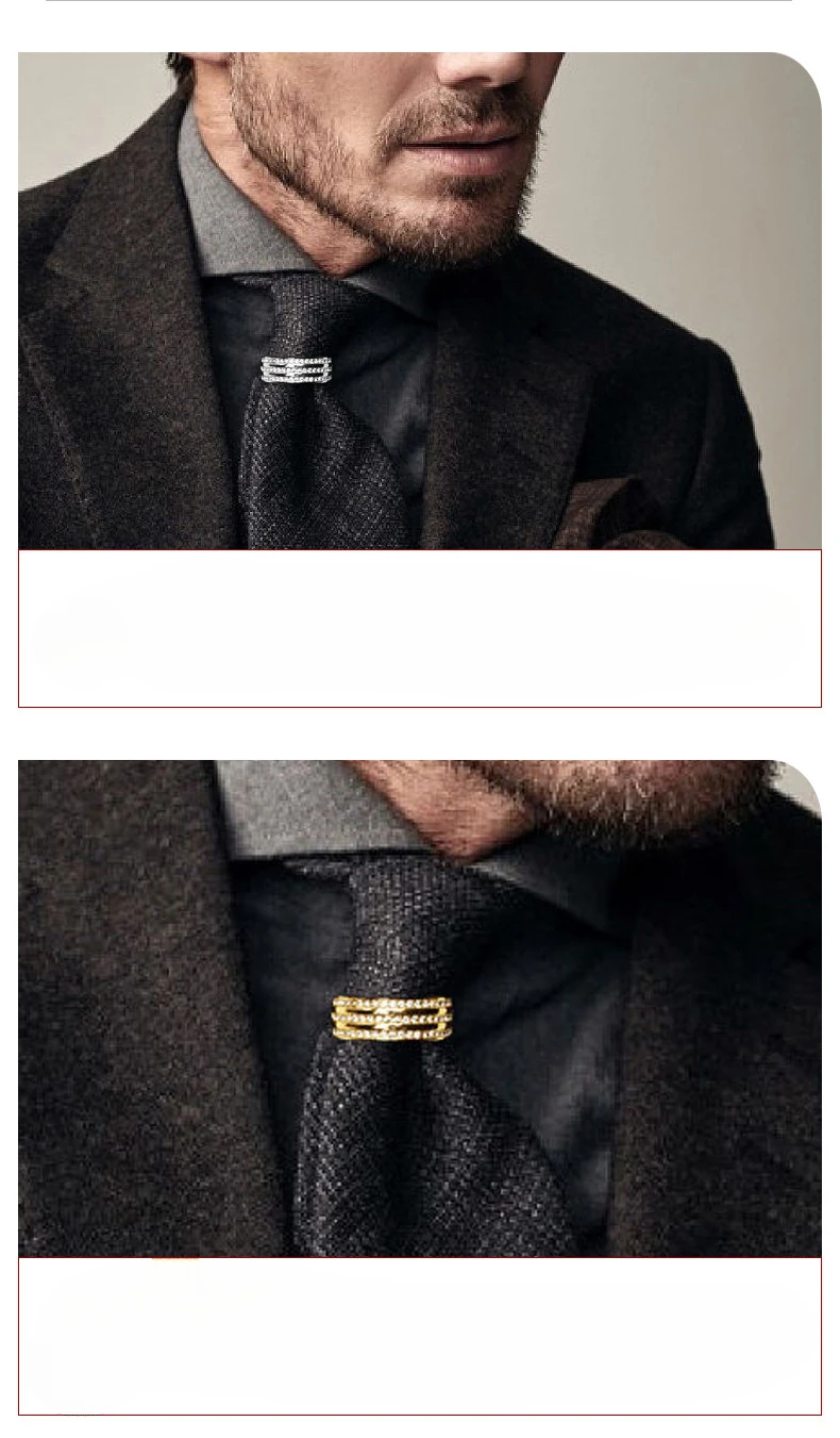 Fermacravatte Uomo Set 2 Pezzi - Accessorio Elegante Per Cravatte E Camicie, Regalo Perfetto - Foto 9