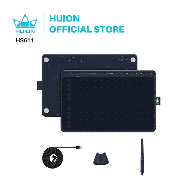 HUION HS611 Graphic Digital Drawing Tablet 266PPS Graphics Pen Tablet Multimedia Keys Three Colors For PC Android 2