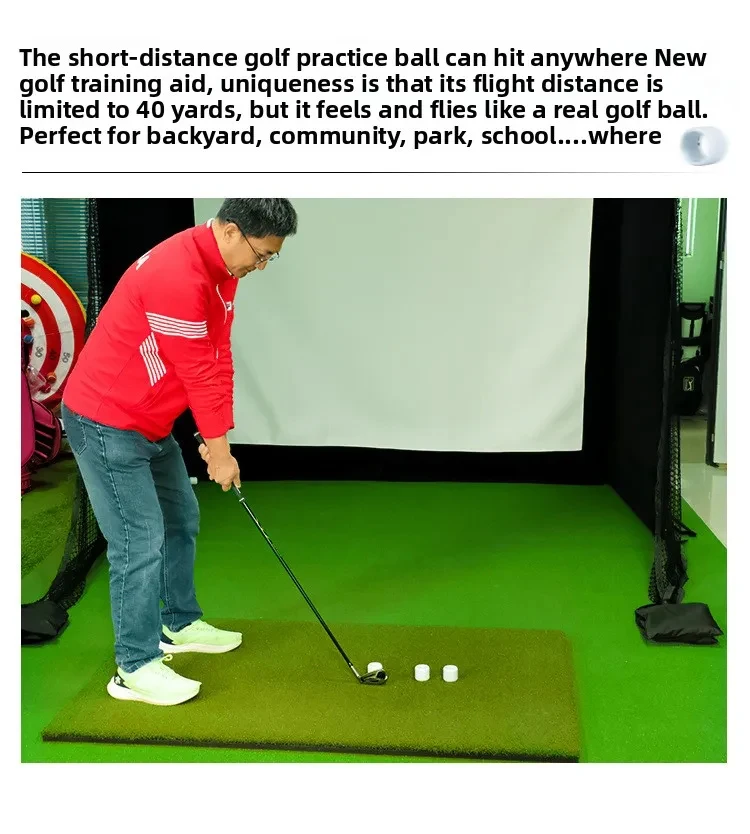 Description Picture 6 of itemGolf Ball Short Distance Golf Practice Balls Plastic Durable Golf Training Aid for Indoor Outdoor Practice Golf Sports Supplies
