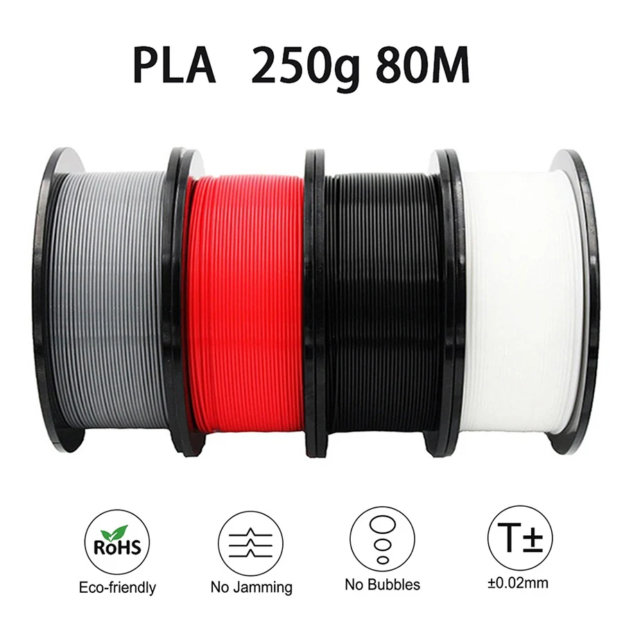 3D Printer Filaments PLA 250g Length 80M Diameter 1.75mm FDM Printer Material