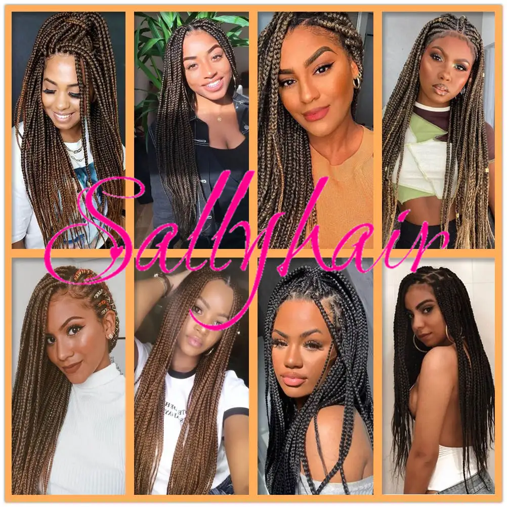 Sallyhair 3x Afro Box Braids Synthetic 18inch 22 Strands/pack Twisted Crochet  Braids Hair Ombre Colors Braiding Hair Extensions - Synthetic Braiding Hair(for  Black) - AliExpress