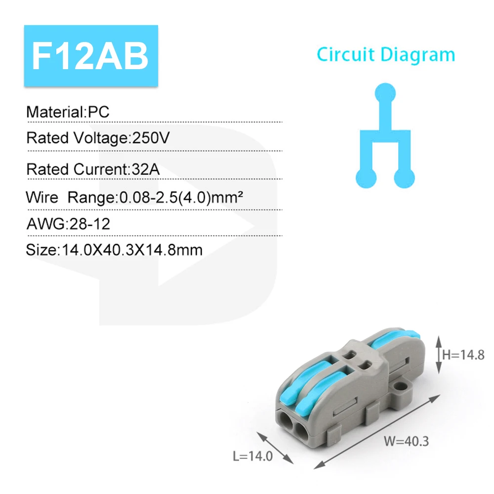 10/100PCS Electrical Cable Connector 1 in Multiple out Quick Wire Terminal Block 2/3/4/5Pin Push in Lever Connectors 0.08-4.0mm2 image 10
