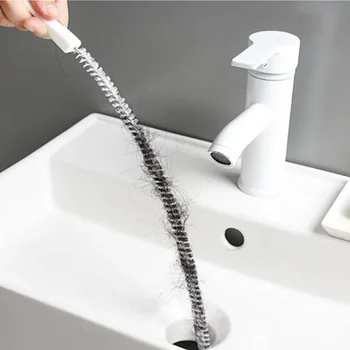 1 PC อ่างล้างจานแปรงทําความสะอาดท่อระบายน้ํา,ท่อระบายน้ํา Clog Remover, Bendable SINK Overflow ท่อระบายน้ําแปรงท่อระบายน้ําสําหรับห้องน้ําห้องครัว 1