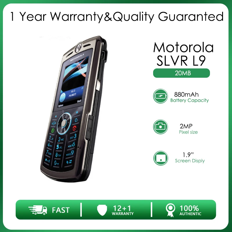 MotorolaSLVRL9L722MPCameraRefurbishedOriginalUnlockedCheap