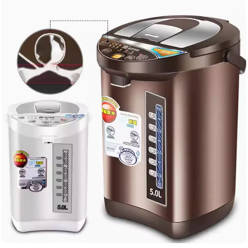 5L Thermostatic Electric Kettle Automatic Bottle Power-off Water Outlet Dechlorination of boiled water Insulation withNightlight 3